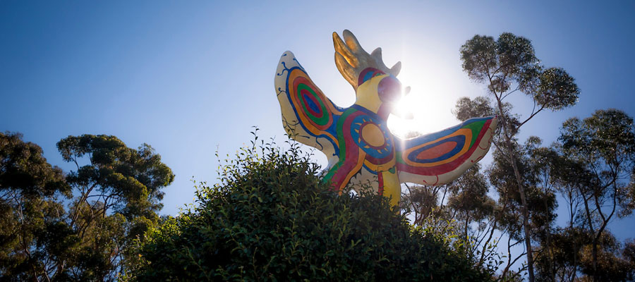 Sun God statue on campus at UC San Diego