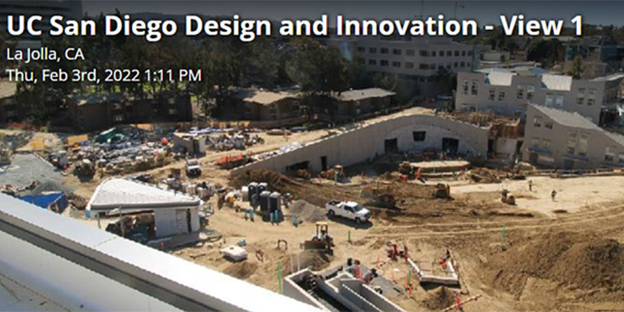 1 of 4, Photograph of construction site - Epstein Family Amphitheater, UC San Diego campus