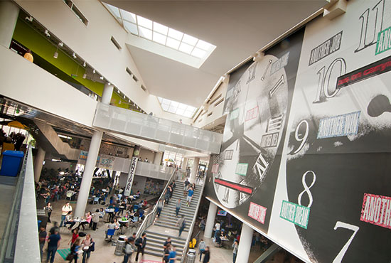 Interior of Price Center East, on campus at UC San Diego